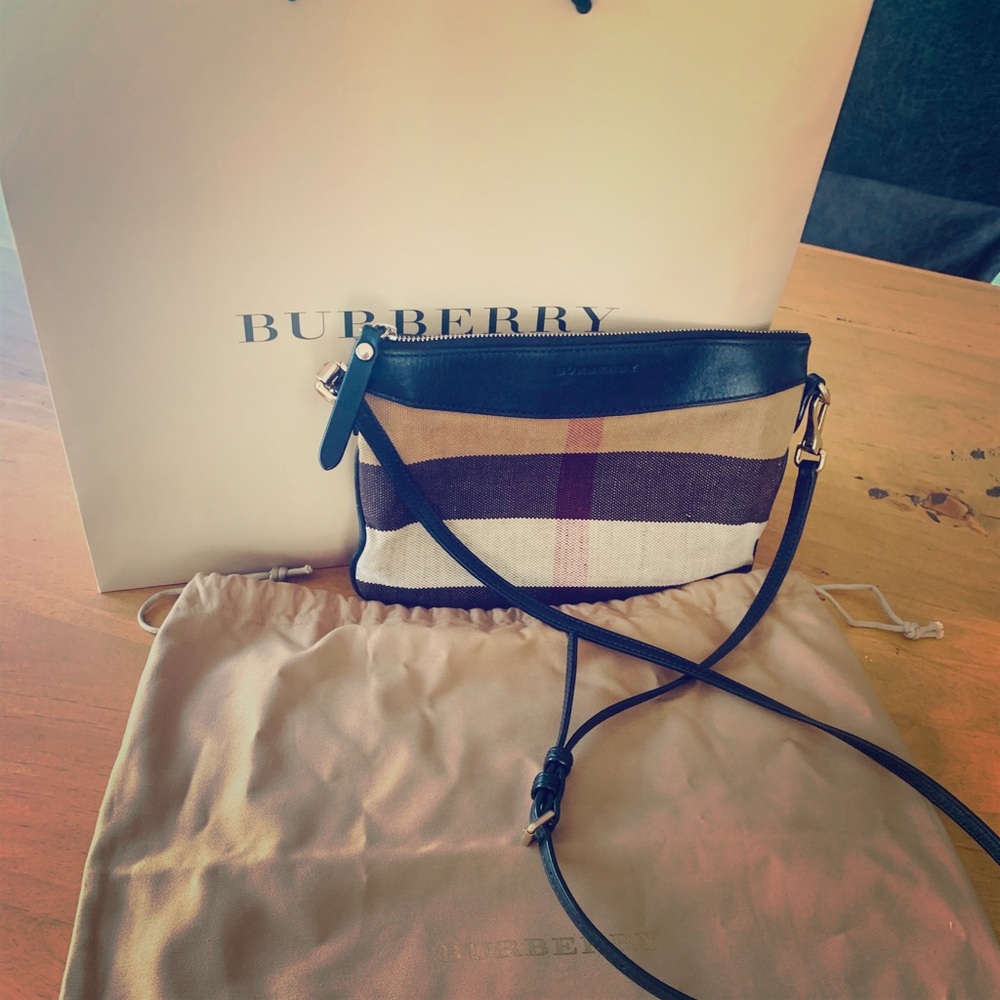 Burberry Authentic 
Peyton Check Crossbody Bag